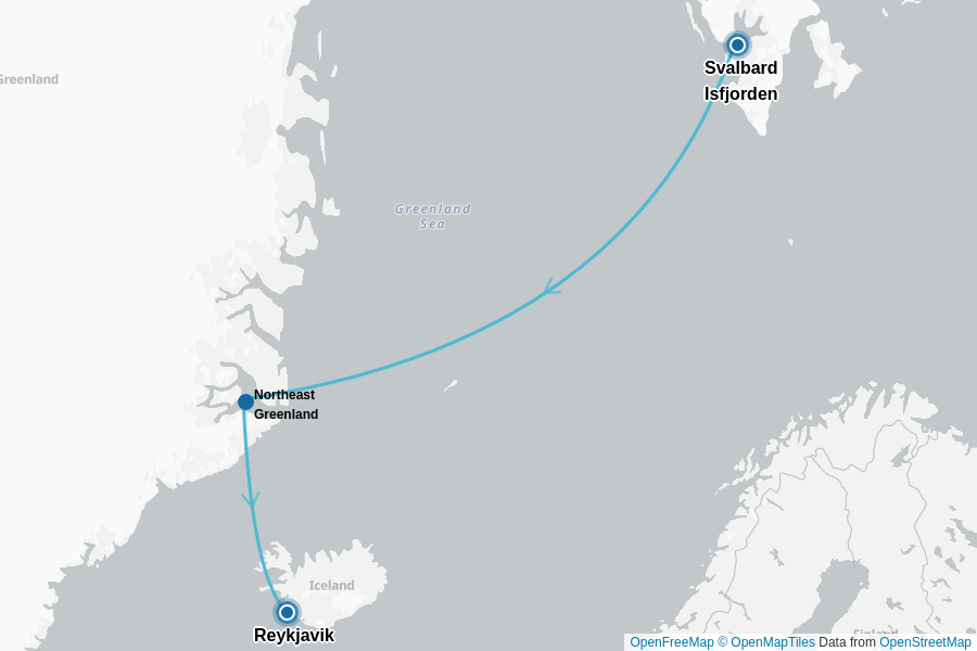 Itinerary Map image for Arctic Highlights + undefined