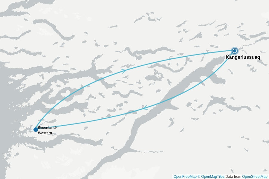 Itinerary Map image for Disko Bay + undefined