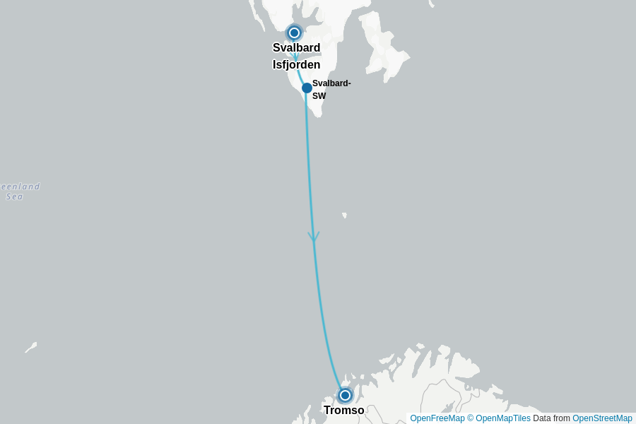 Itinerary Map image for South Spitsbergen - Bear Island - Norway + undefined