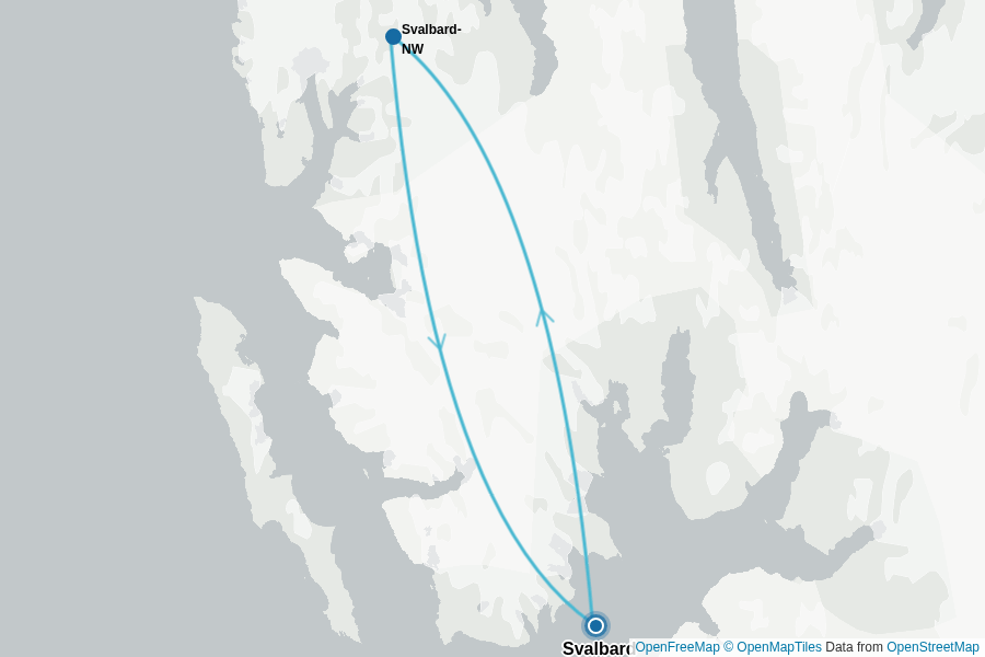 Itinerary Map image for Ein Vorgeschmack auf Nordspitzbergen – Kompakt + undefined