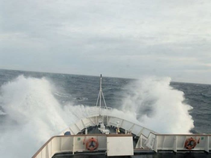 Raue See in der Drake Passage
