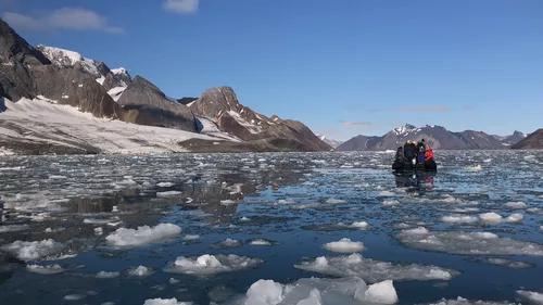 A beautiful late summer day on Svalbard (Spitsbergen) with the most spectacular nature scenery