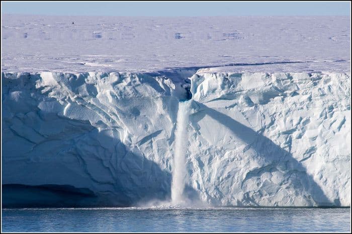 Waterfall from the Glacier face