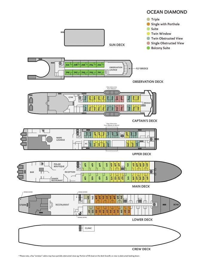 Ocean diamond deck plan