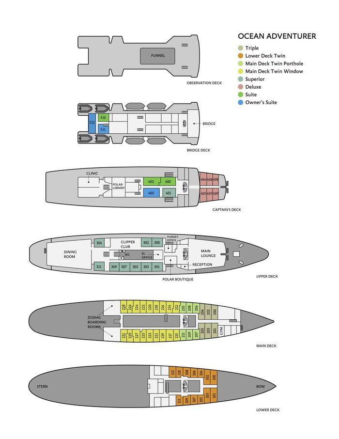 Ocean Adventurer deck plan