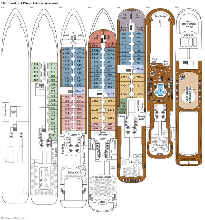 Silver cloud deck plan