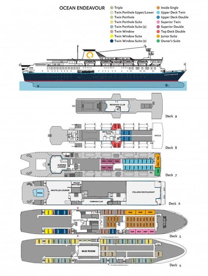 Ocean Endeavour deck plan