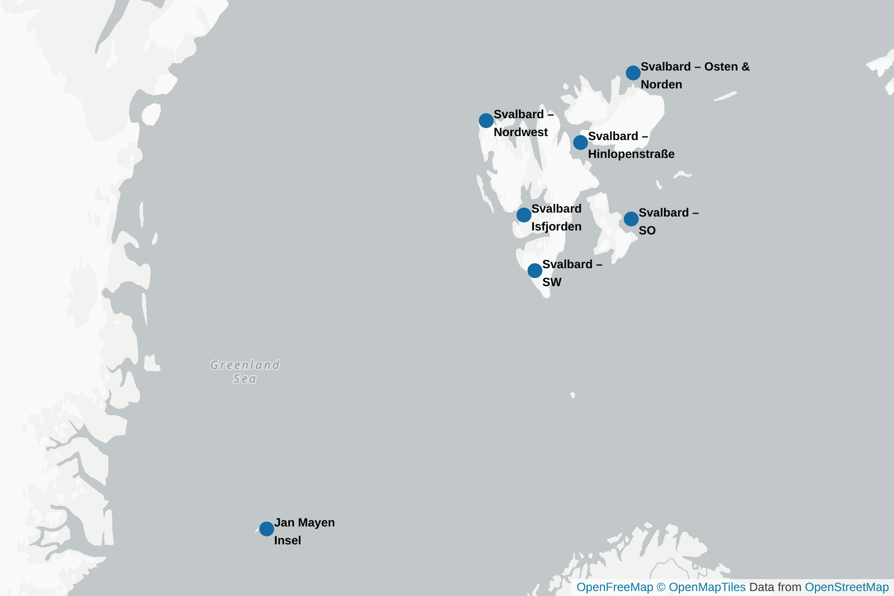 Karte von Norwegen