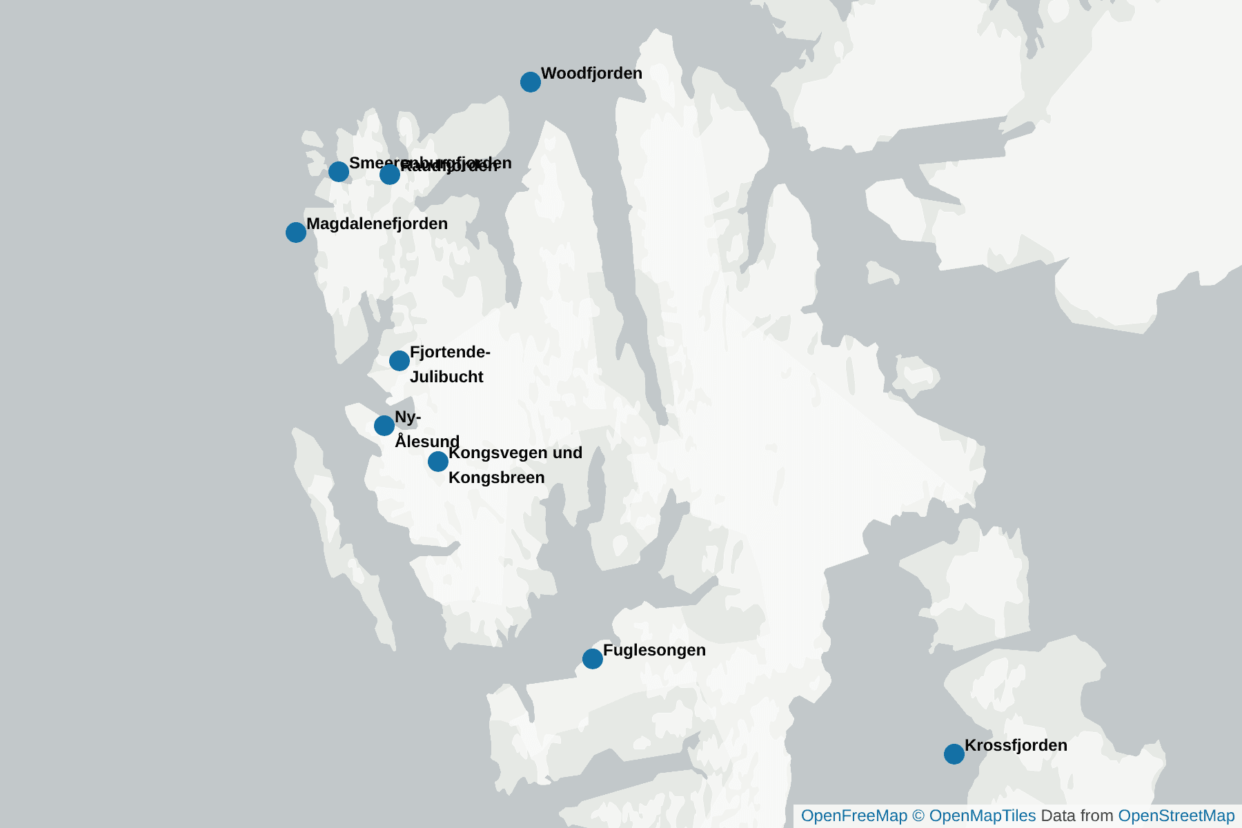 Karte von Svalbard- NW