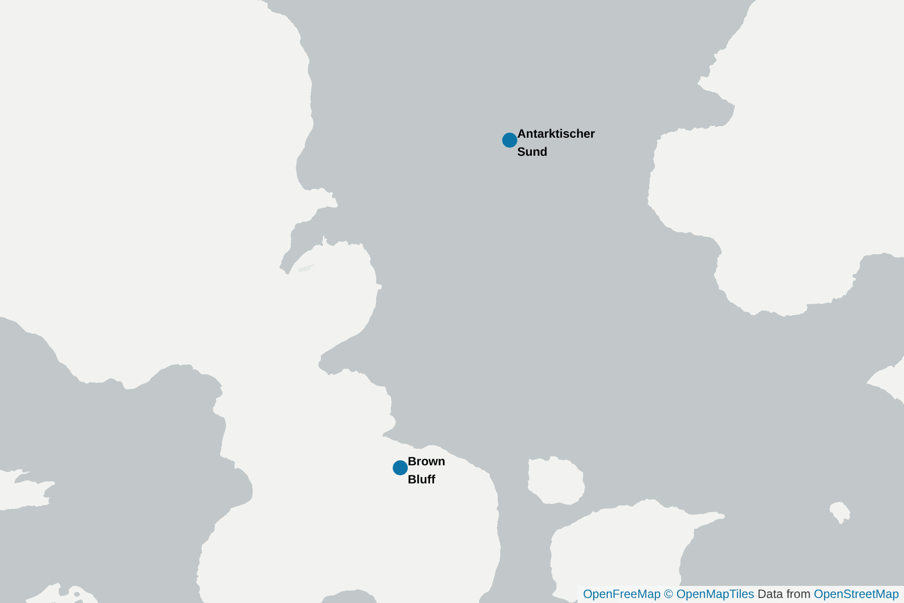 Karte von Antarktische Halbinsel – Nordosten