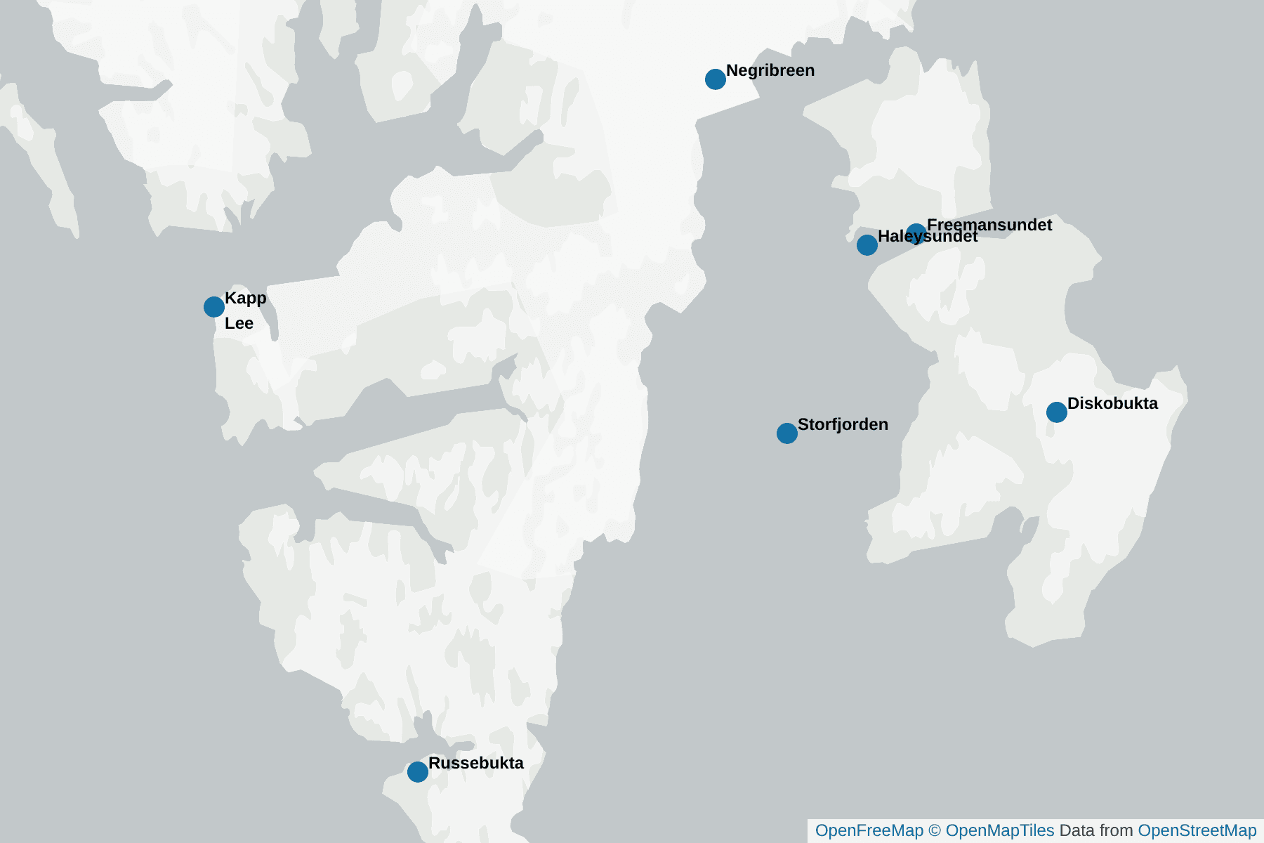 Karte von Svalbard- SE
