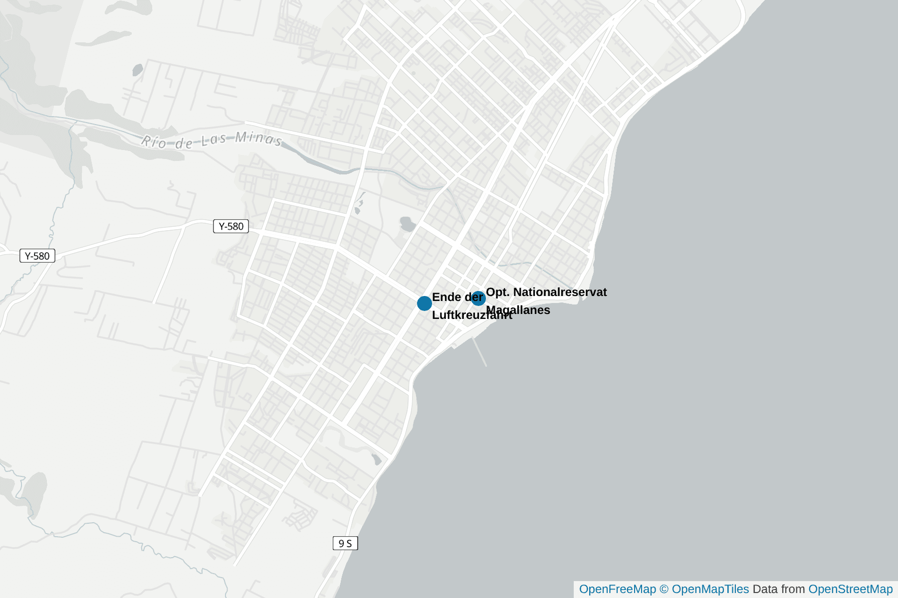Karte von Punta Arenas