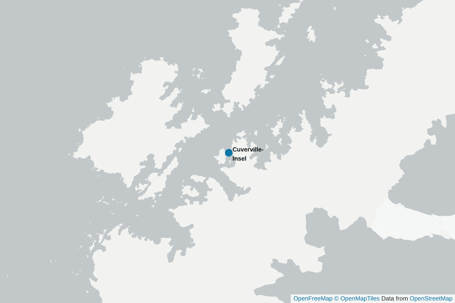 Karte von Cuverville-Insel