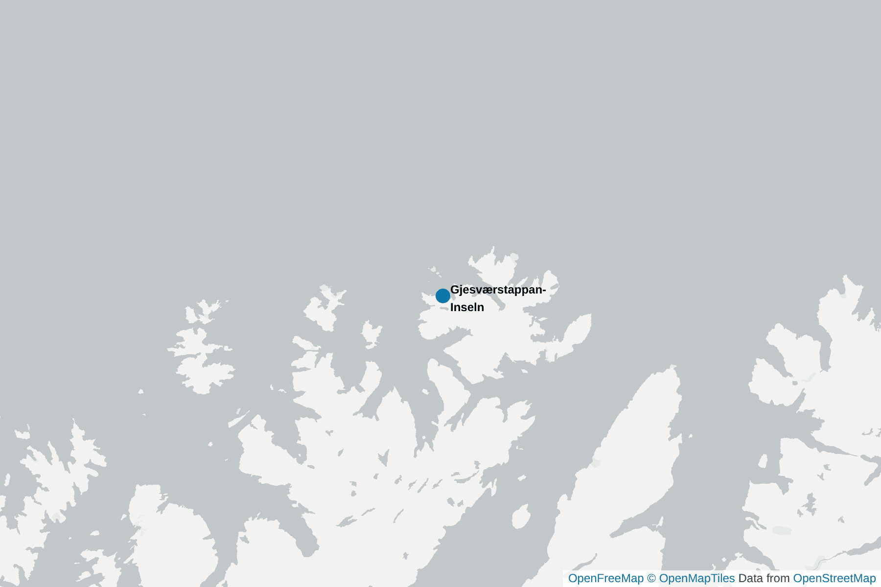 Karte von Gjesværstappan-Inseln