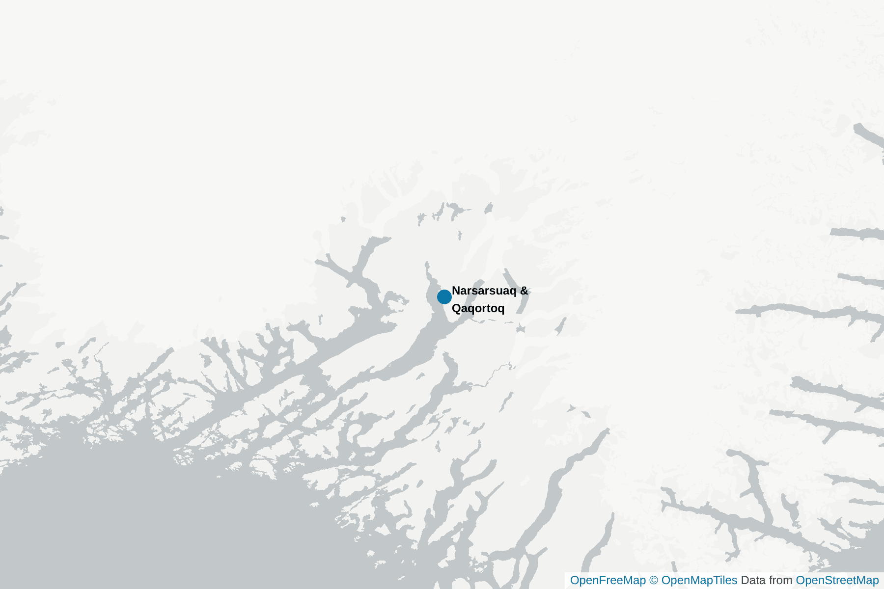 Karte von Narsarsuaq & Qaqortoq
