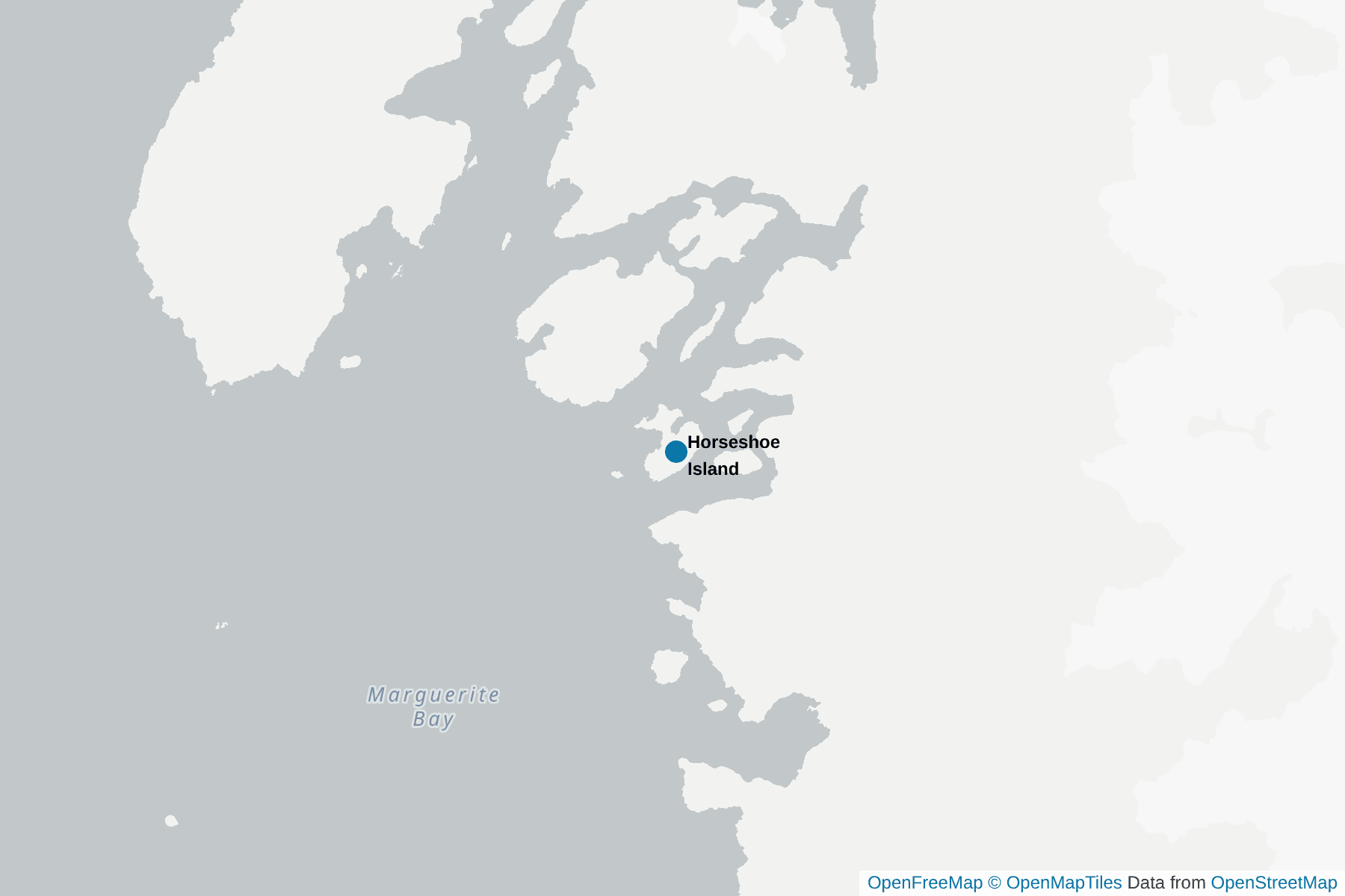 Karte von Horseshoe Island