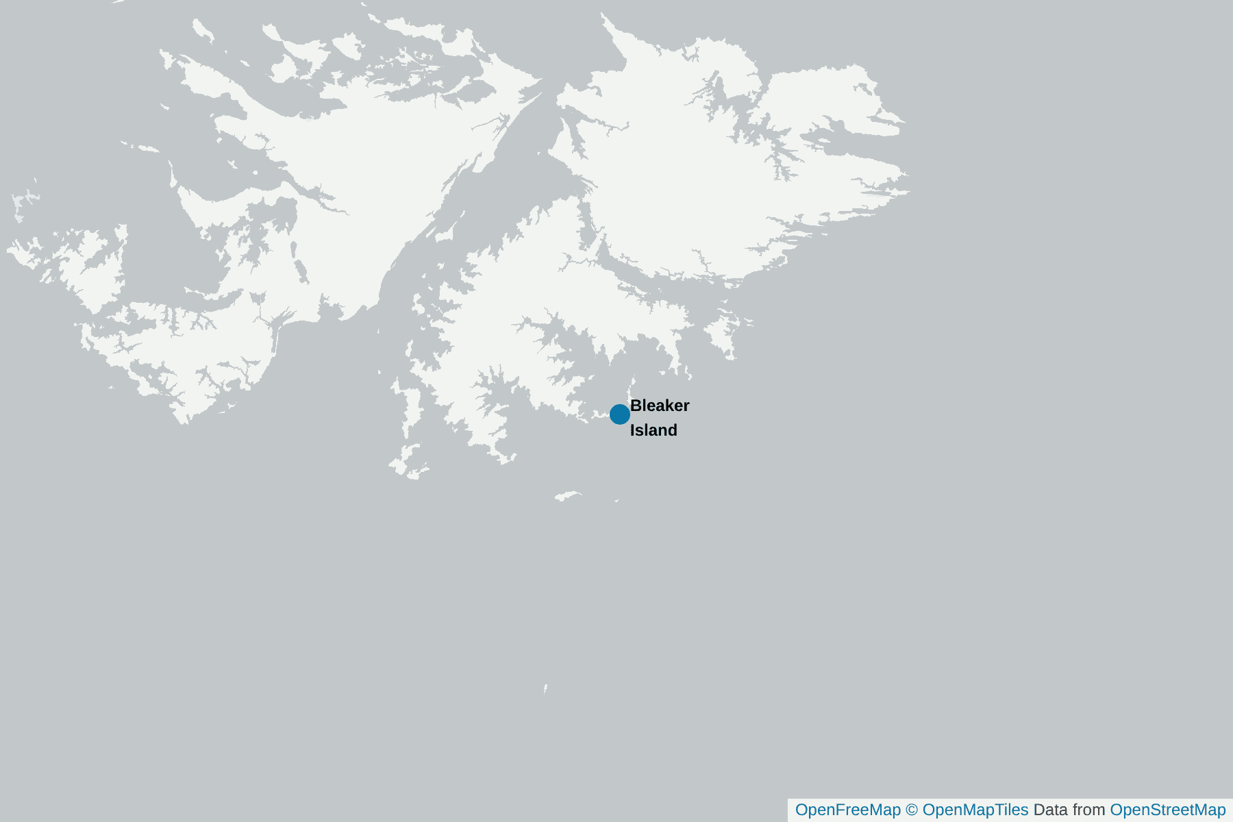Karte von Bleaker Island