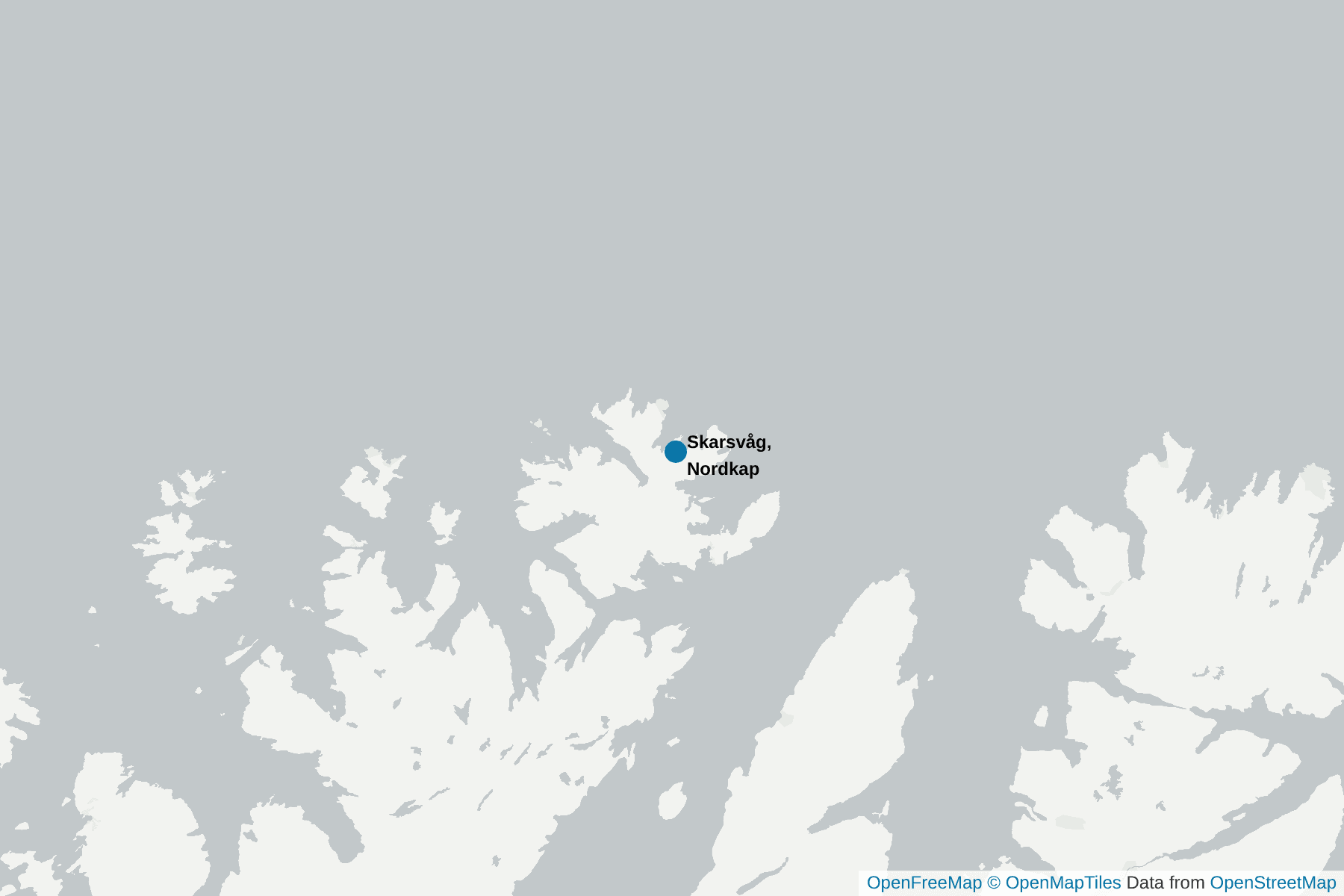 Karte von Skarsvåg, Nordkap