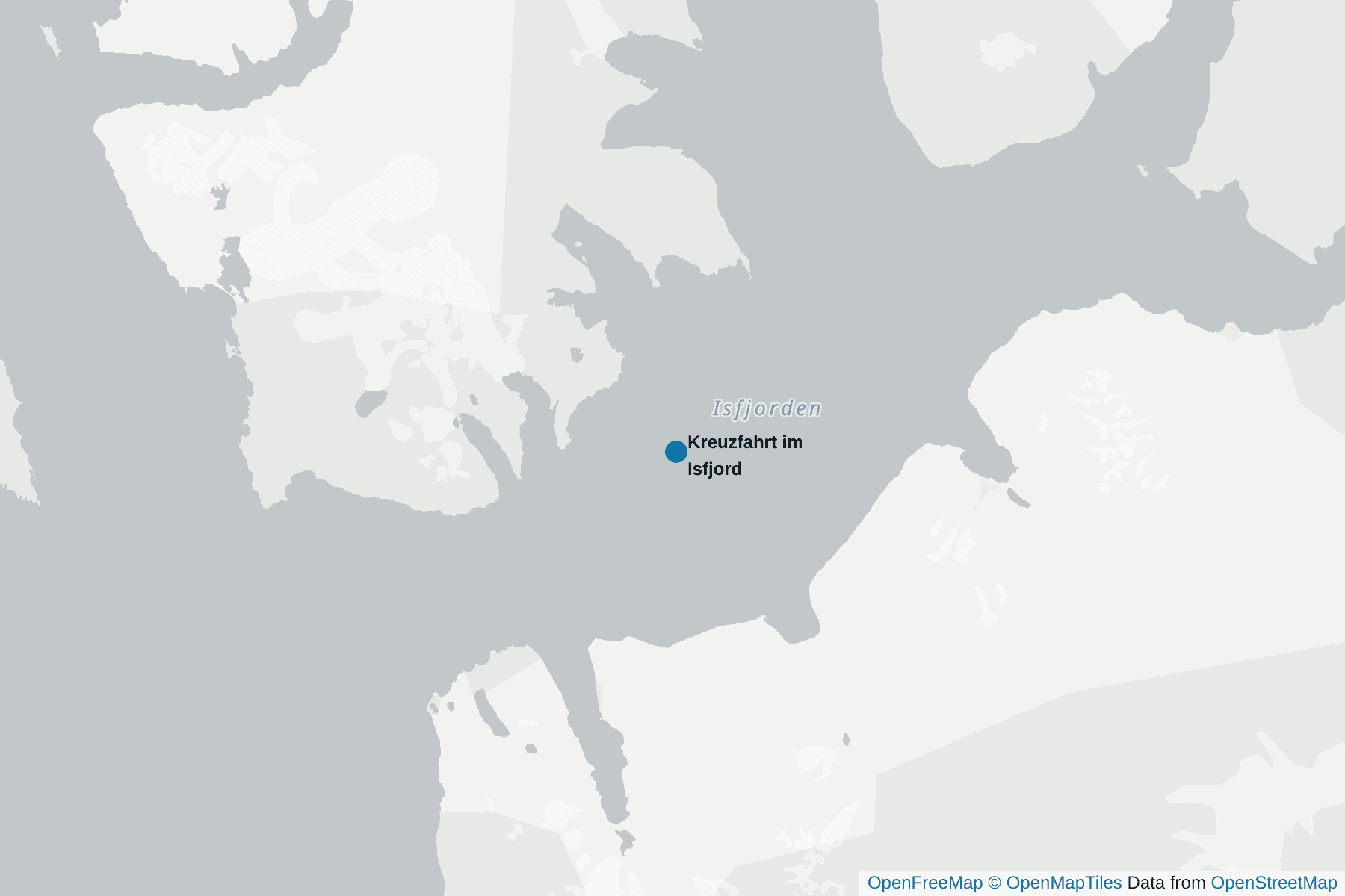 Karte von Kreuzfahrt im Isfjord