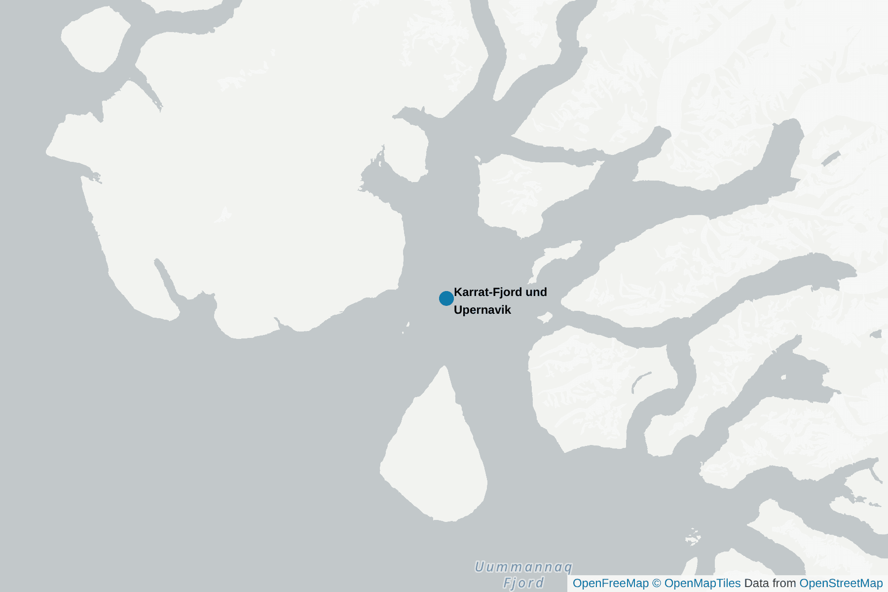 Karte von Karrat-Fjord und Upernavik