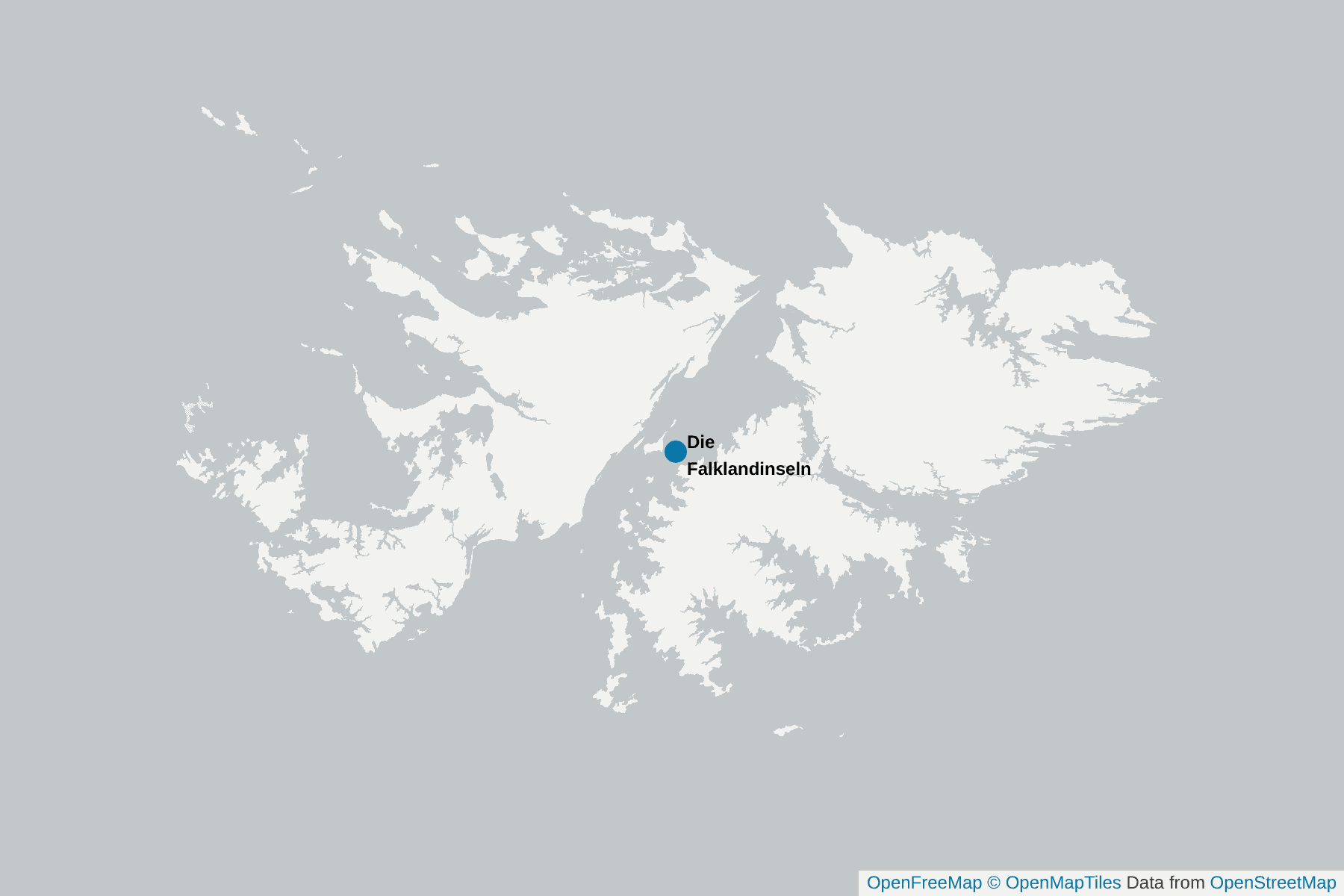 Karte von Die Falklandinseln