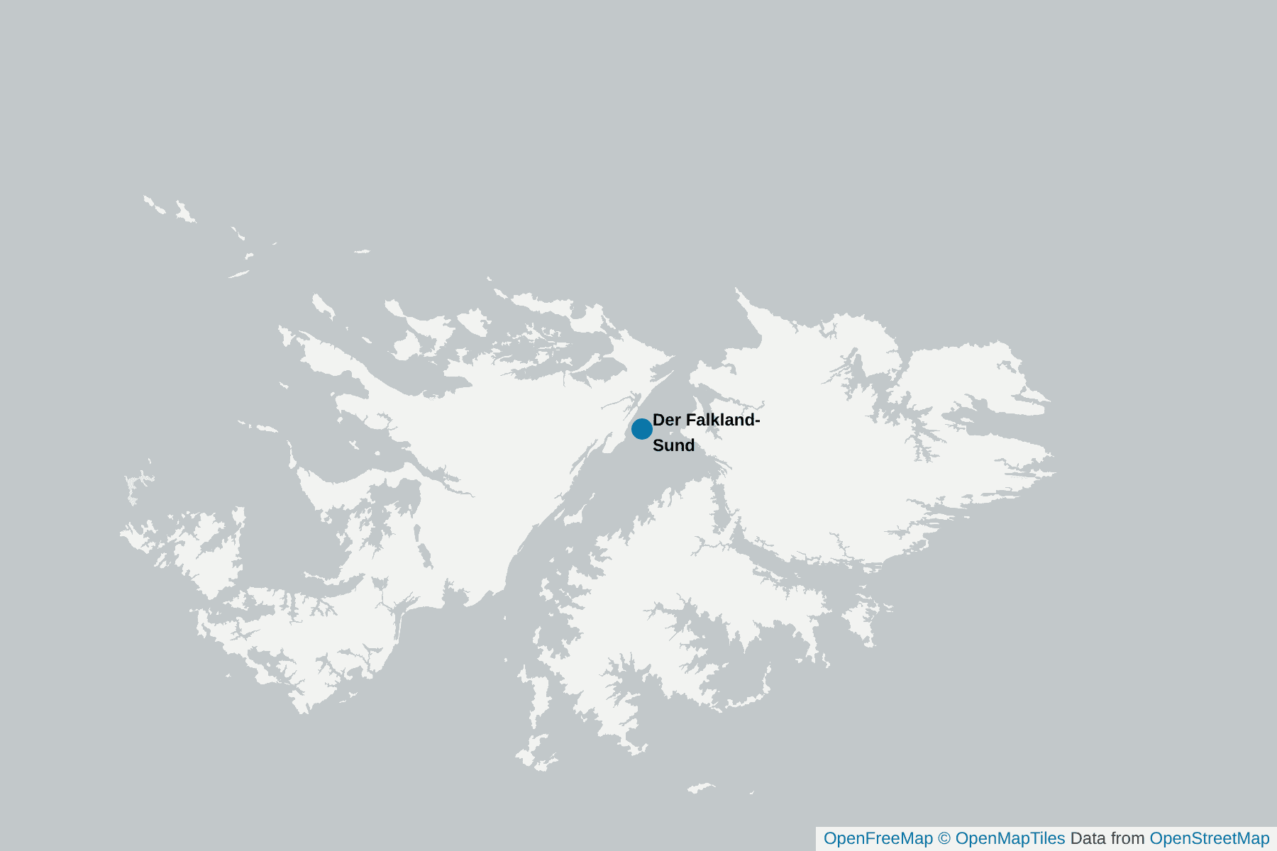 Karte von Der Falkland-Sund