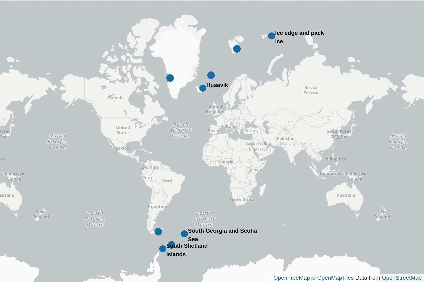 Map of Fin Whale