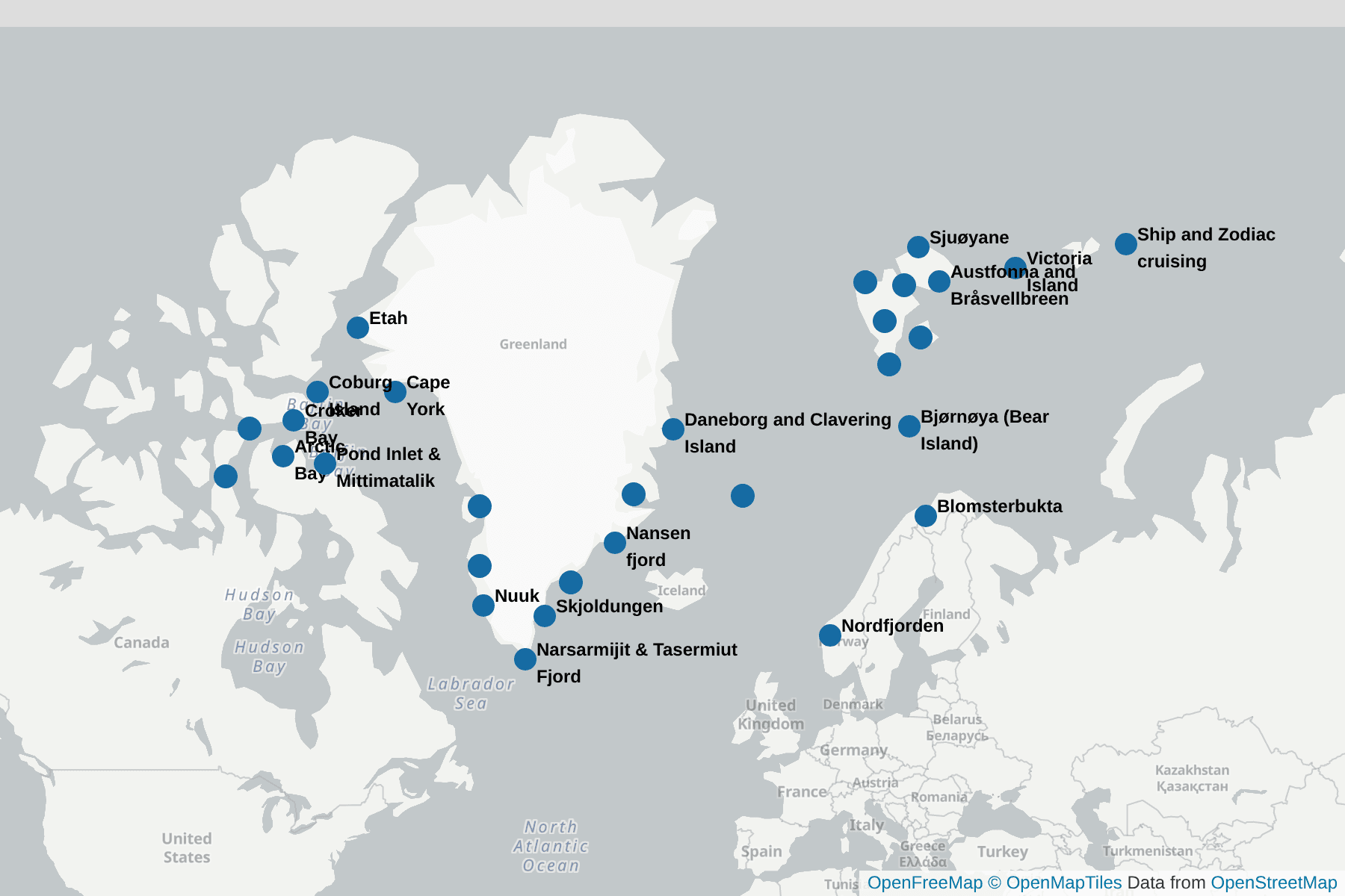 Map of Black-legged Kittiwake