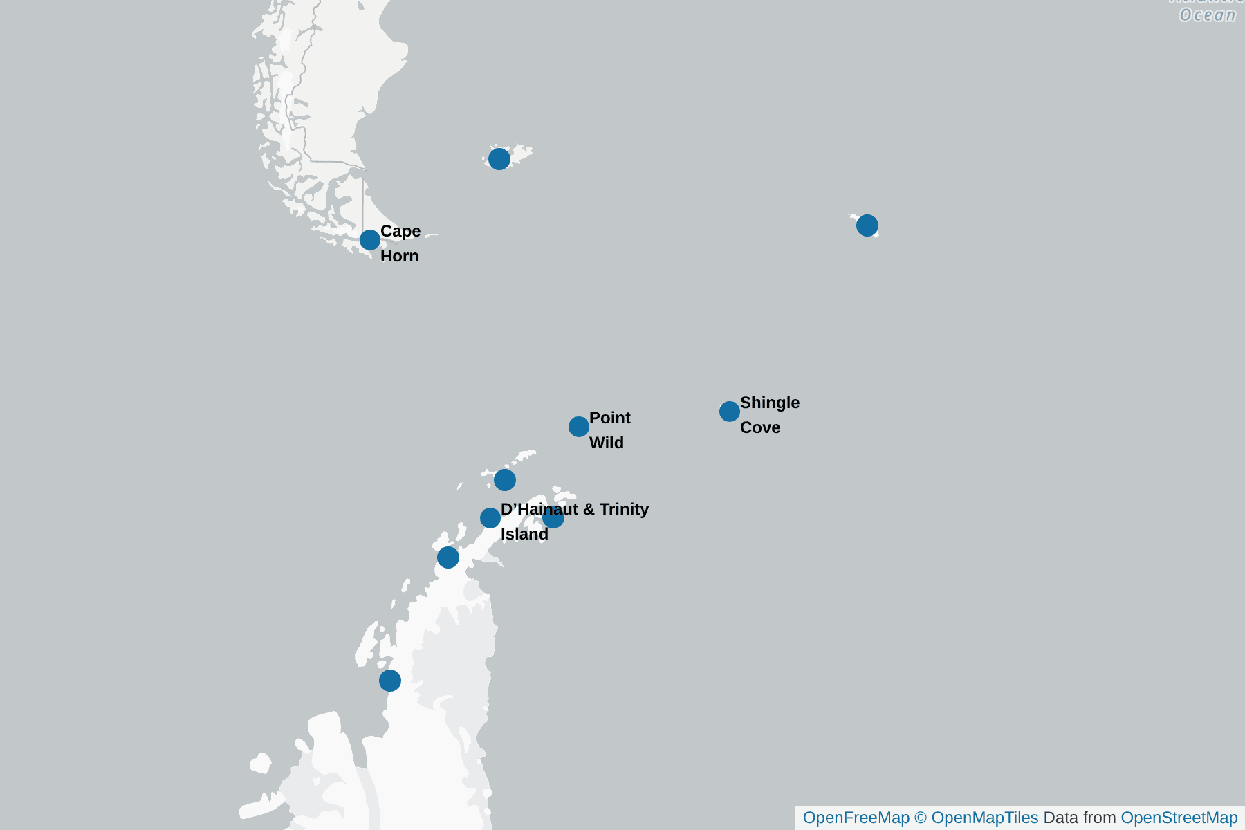 Map of Brown or Antarctic Skua