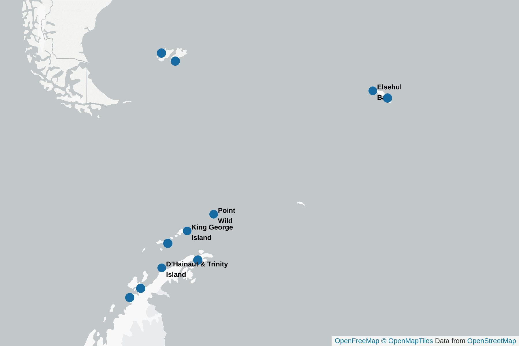 Map of Gentoo Penguin