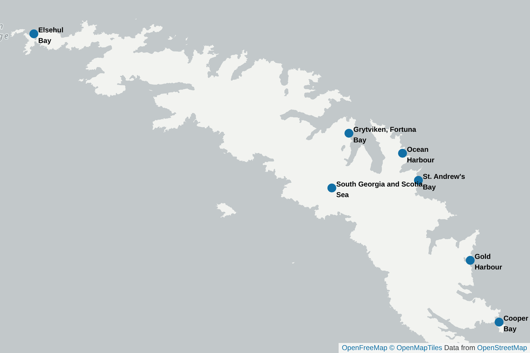Map of Light-mantled Albatross
