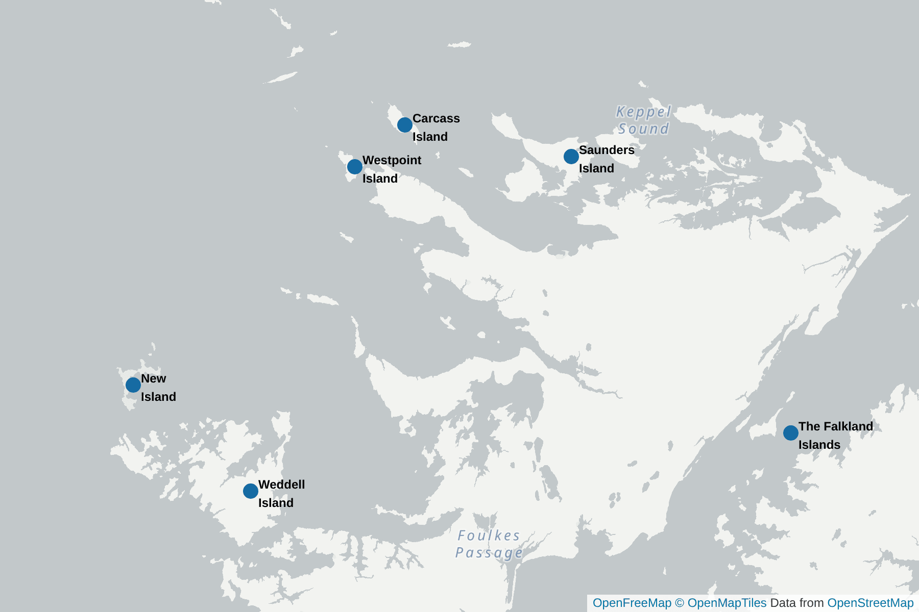 Map of Striated Caracara (Johnny Rook)