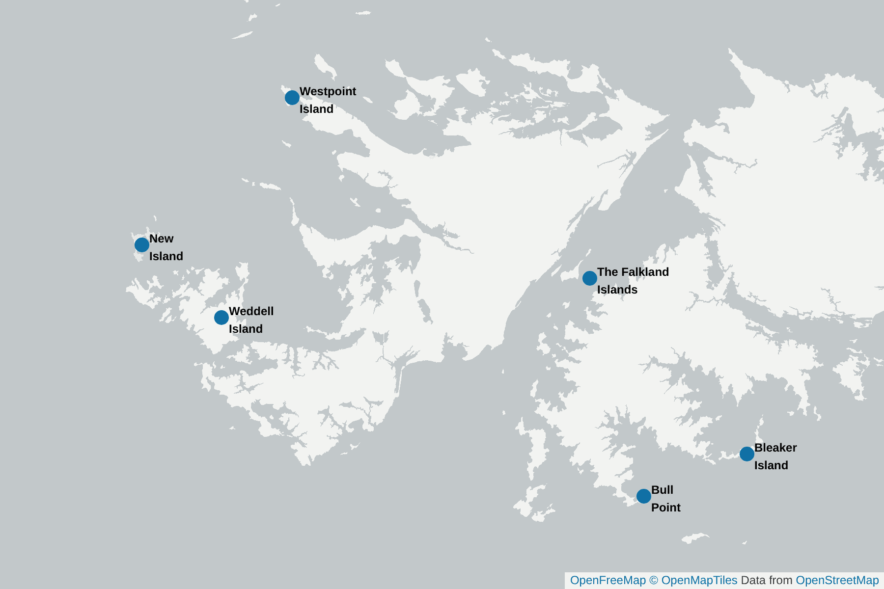 Map of Ruddy-headed Goose