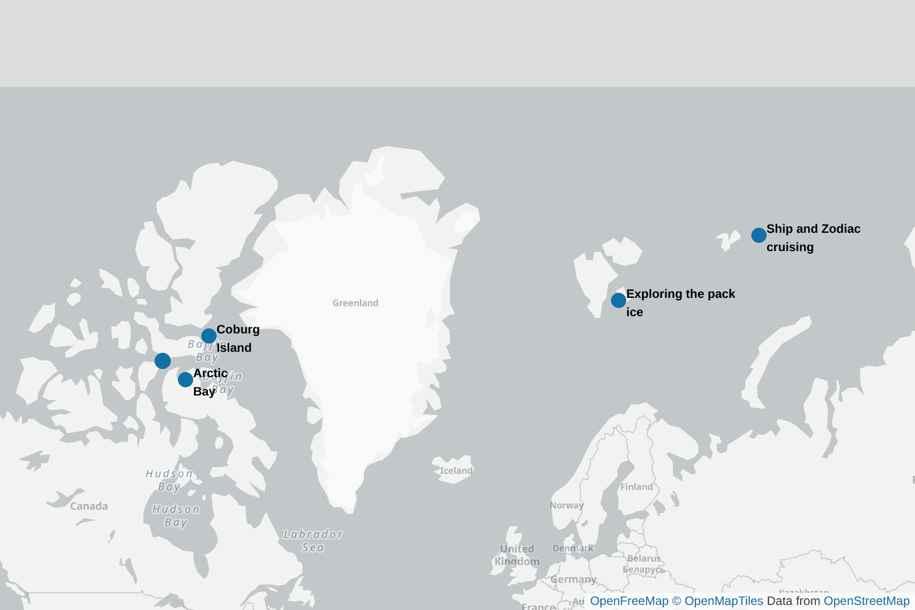 Map of Bowhead Whale