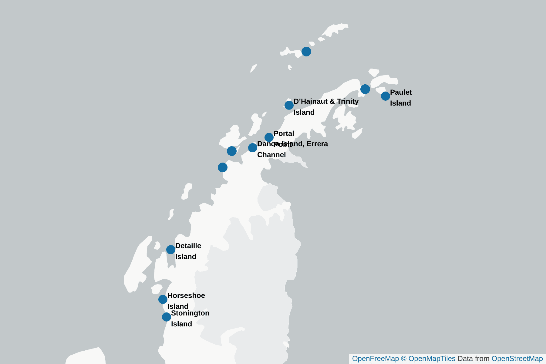 Map of Crabeater Seal