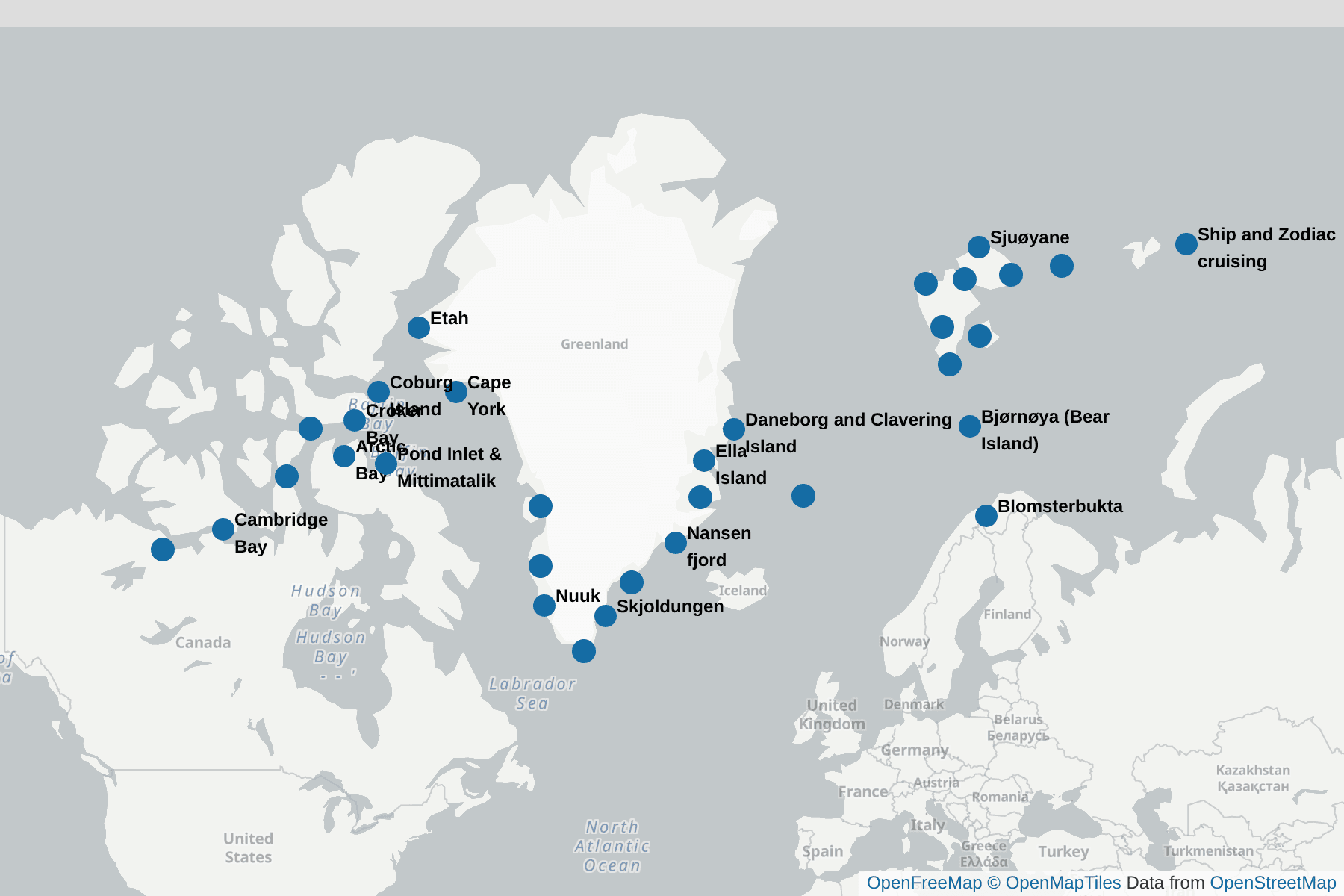 Map of Glaucous Gull