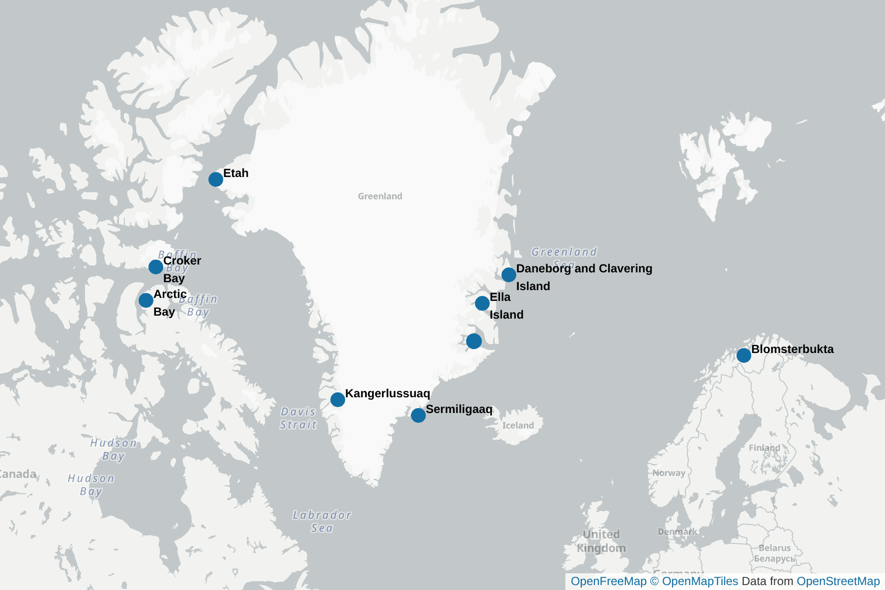 Map of Gyrfalcon