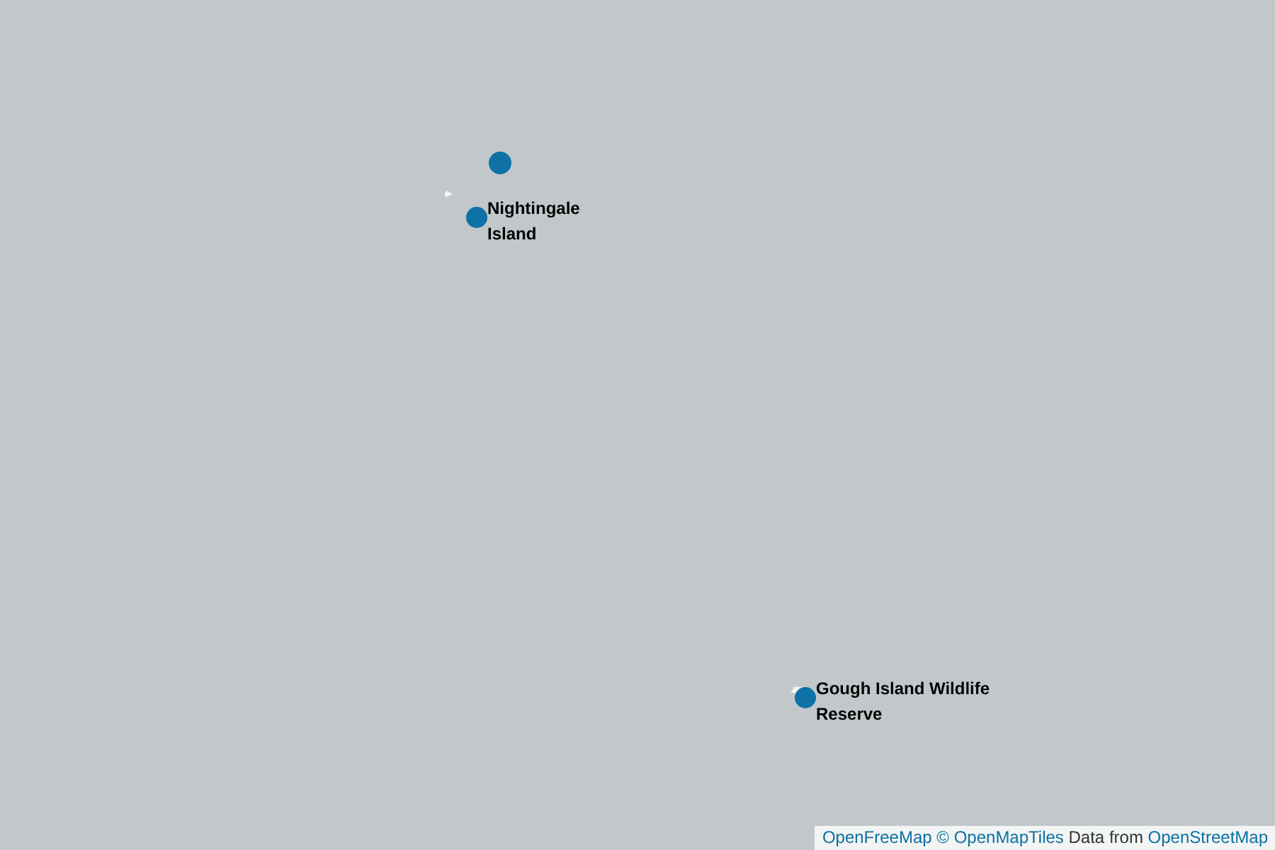 Map of Tristan Albatross
