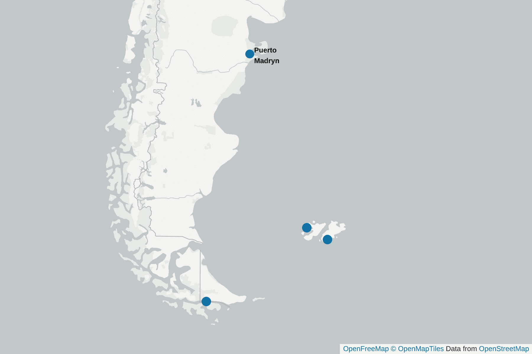 Map of South American Sea Lion