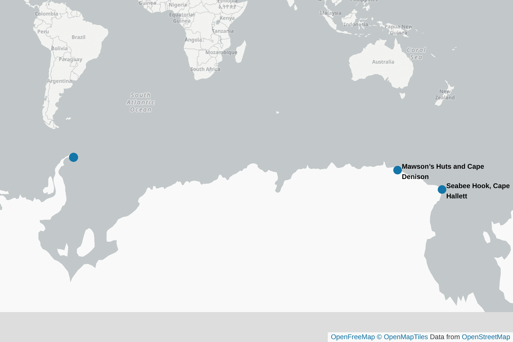 Map of Emperor Penguin