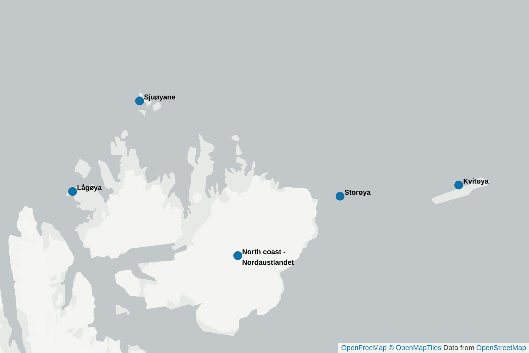 Map of Svalbard- East & North