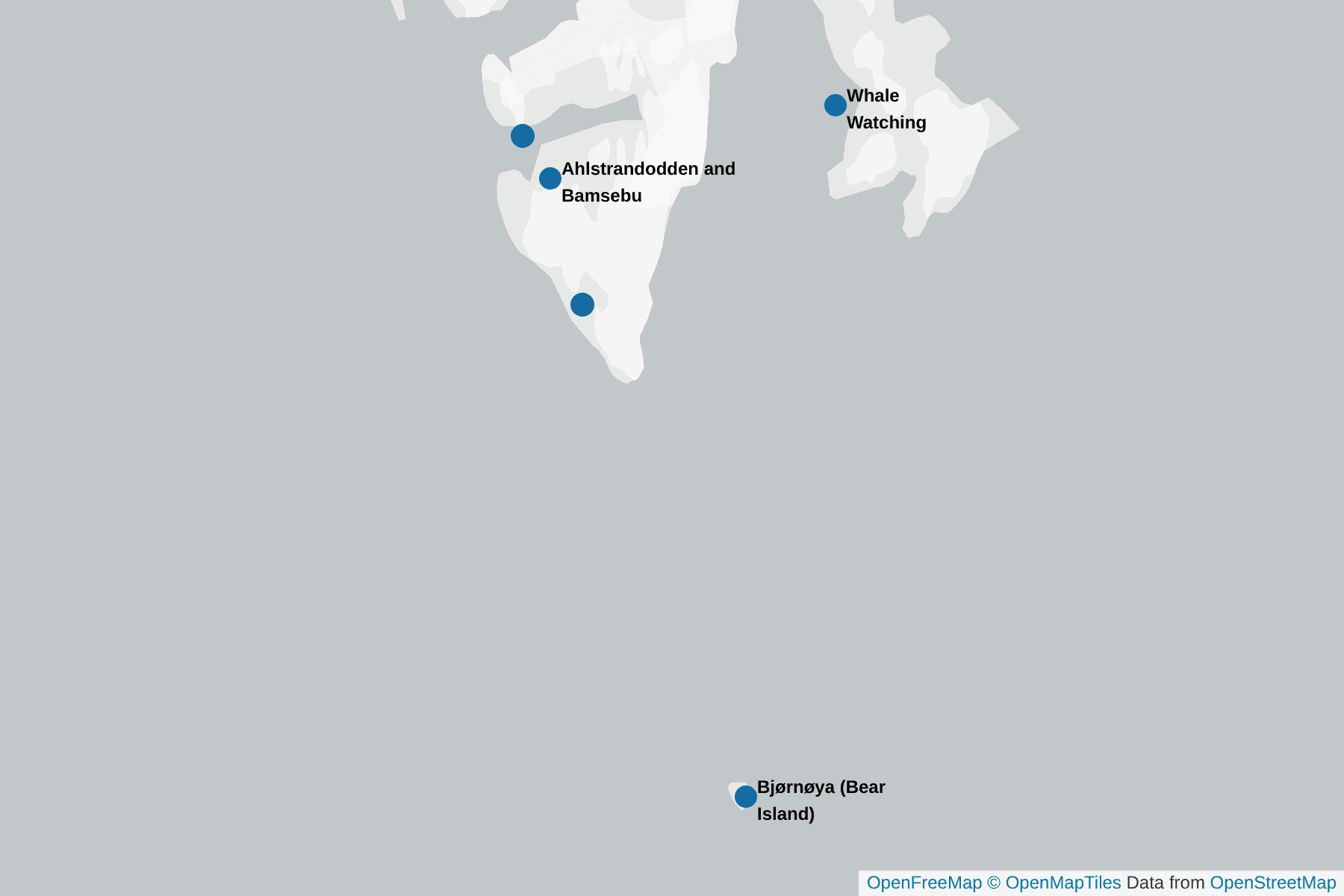 Map of Svalbard- SW
