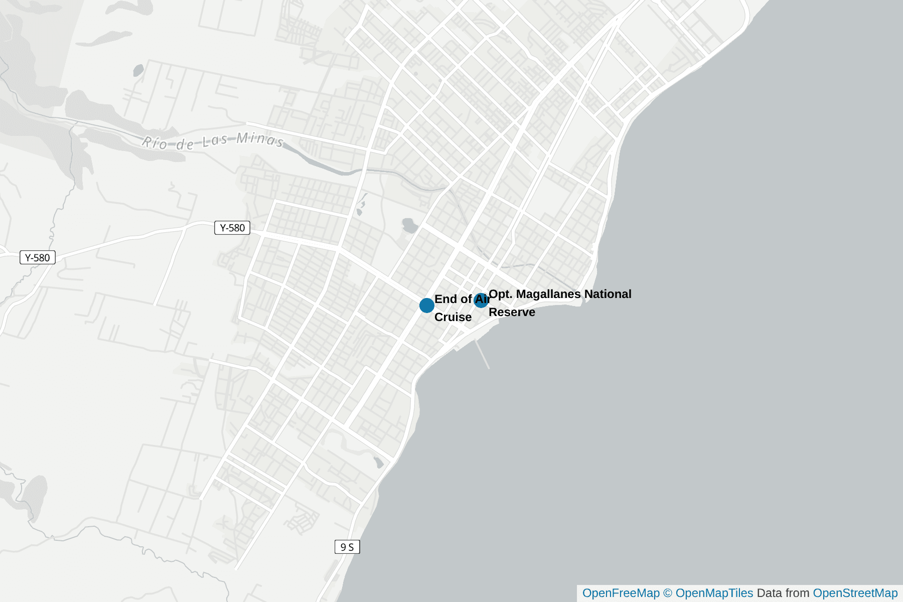 Map of Punta Arenas