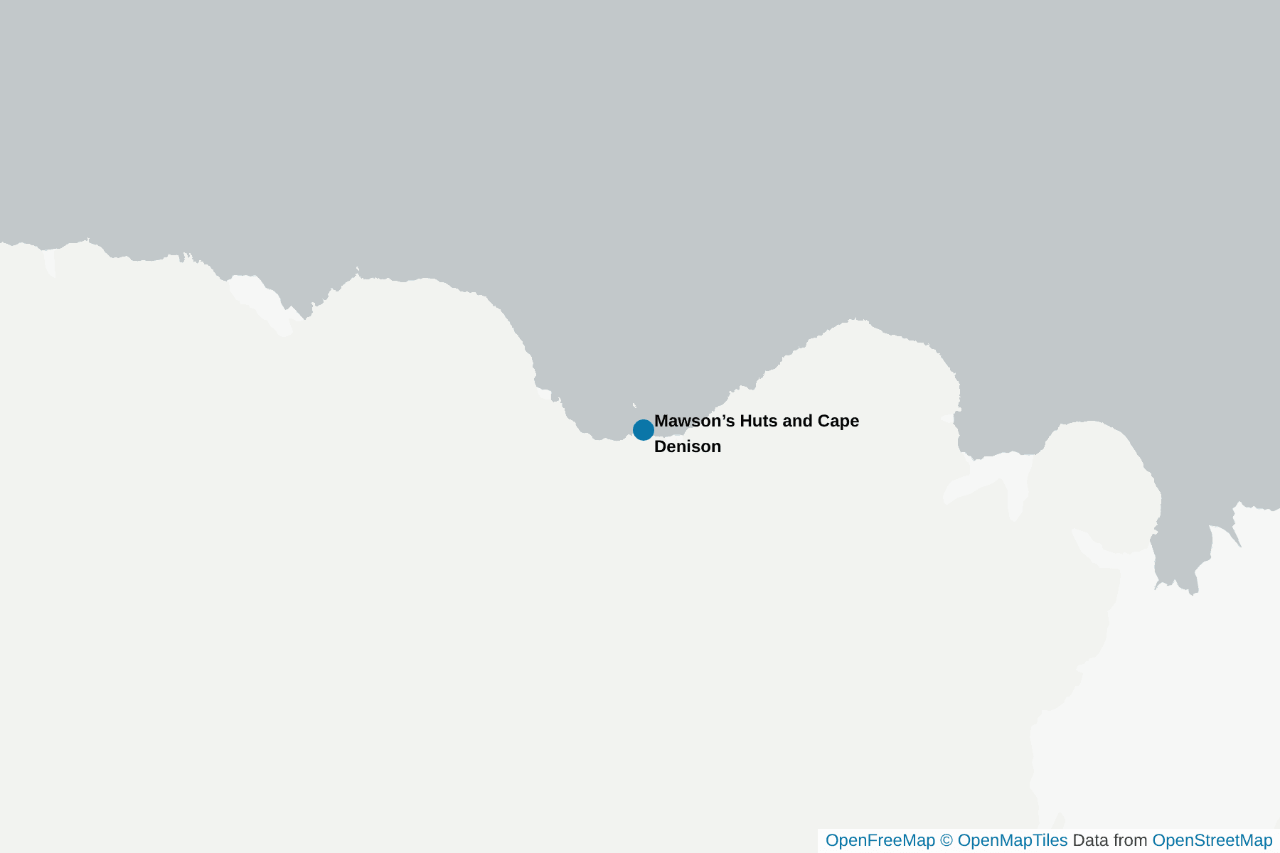 Map of East Antarctica