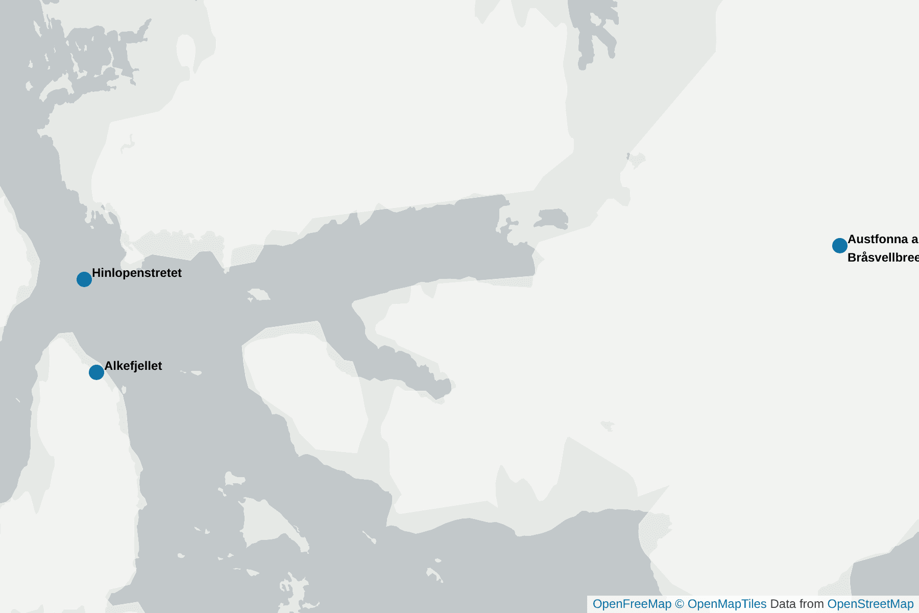 Map of Svalbard- Hinlopen Strait