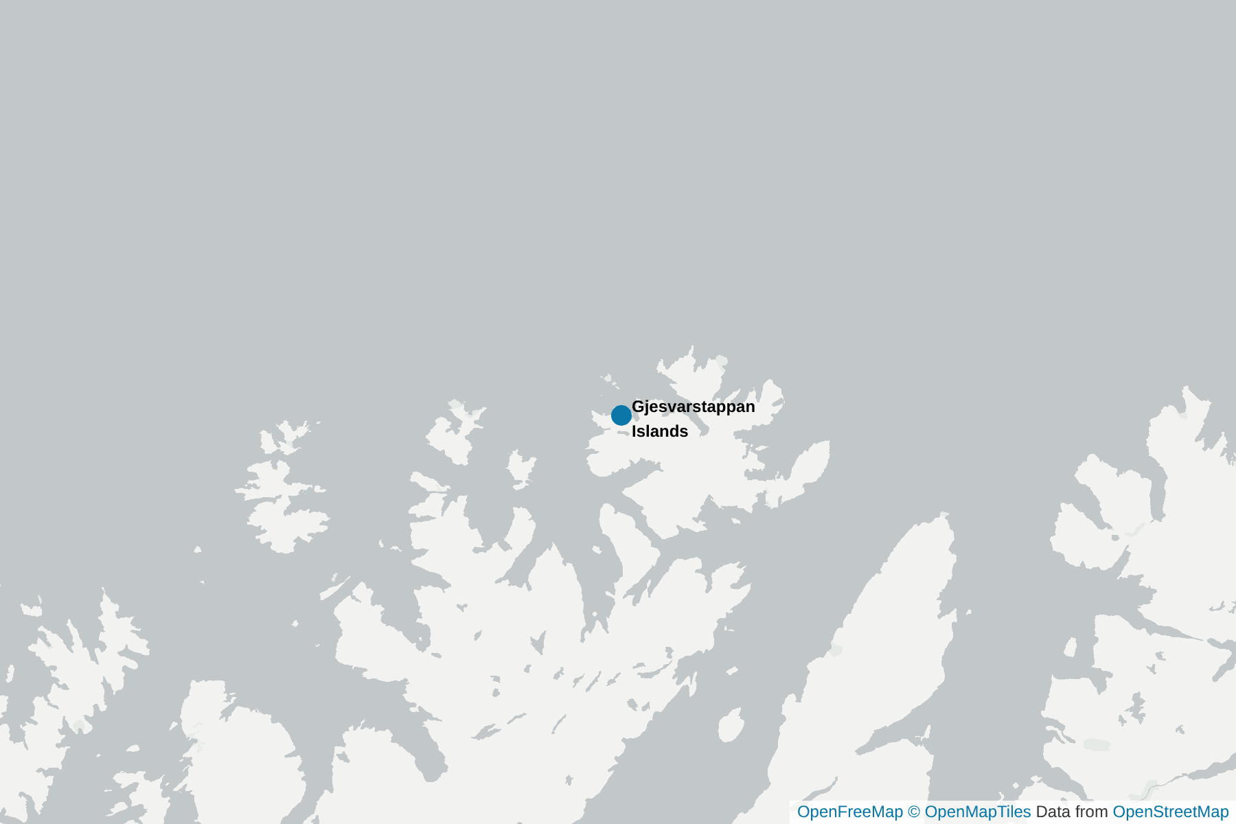 Map of Gjesvarstappan Islands