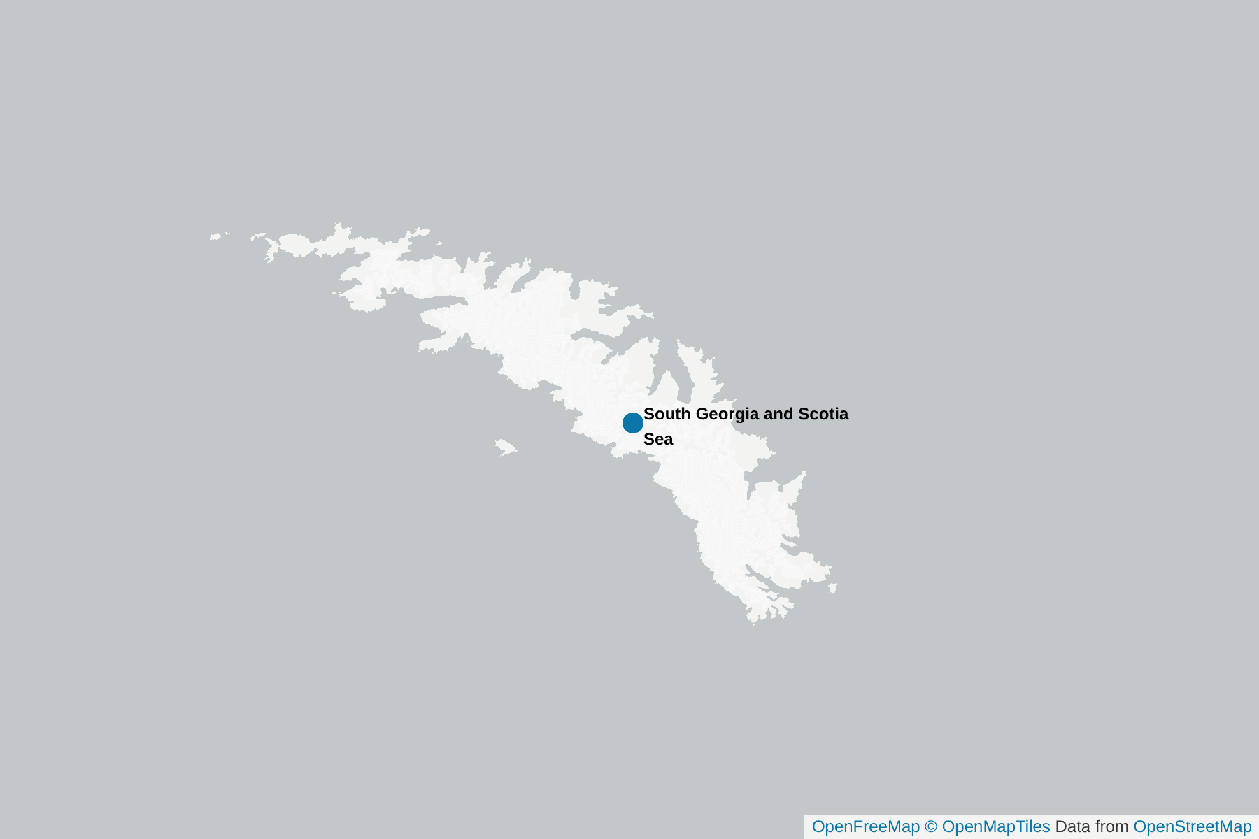 Map of South Georgia and Scotia Sea