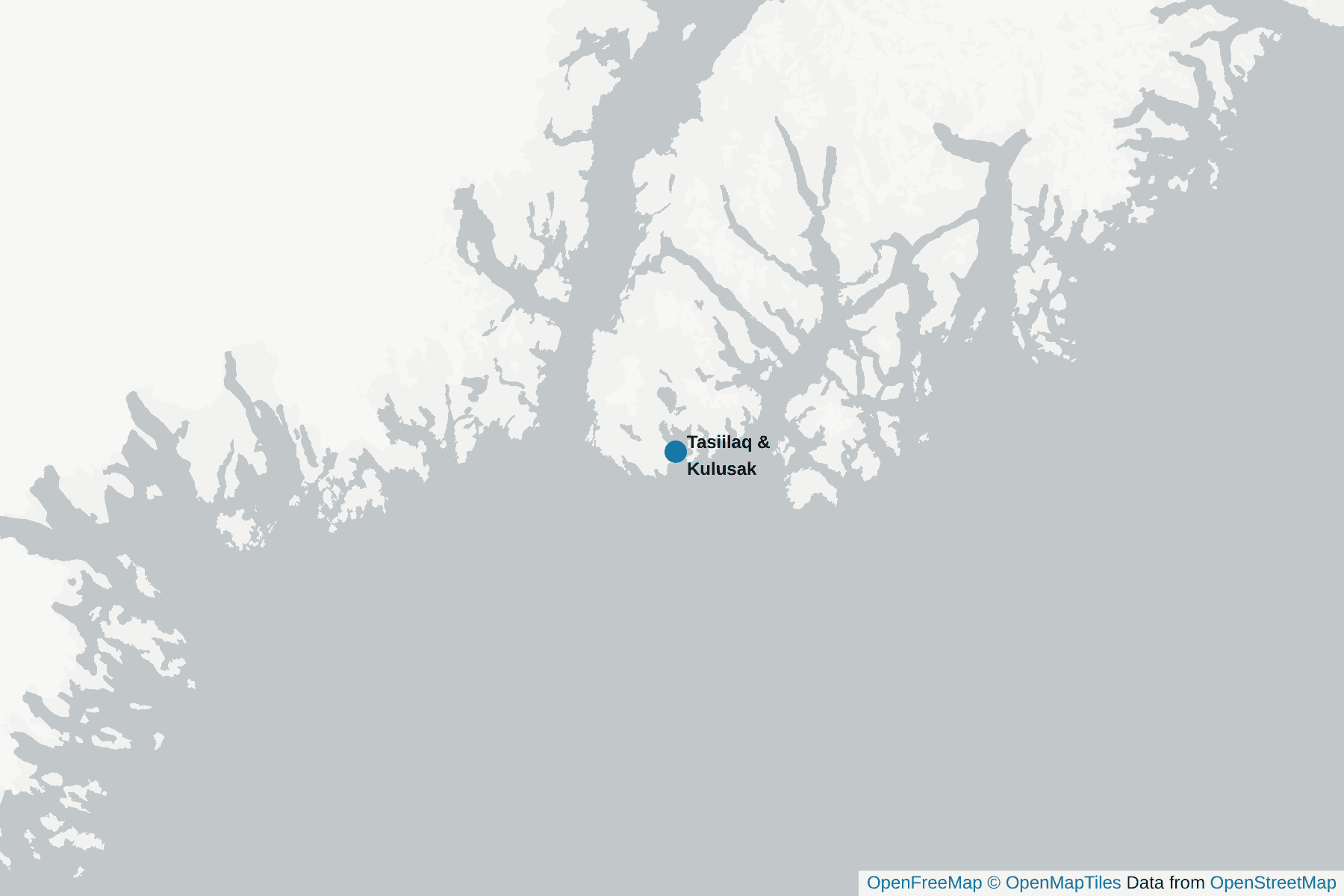 Map of Tasiilaq & Kulusak