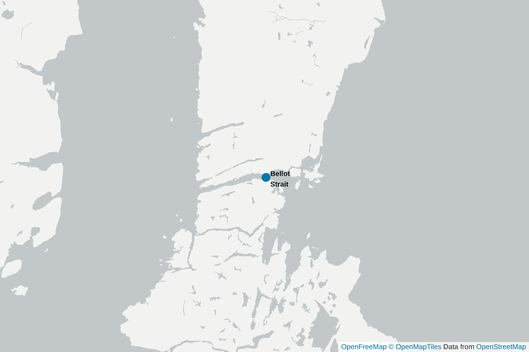 Map of Bellot Strait