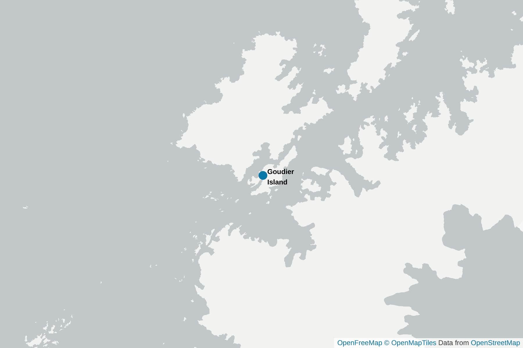 Map of Goudier Island